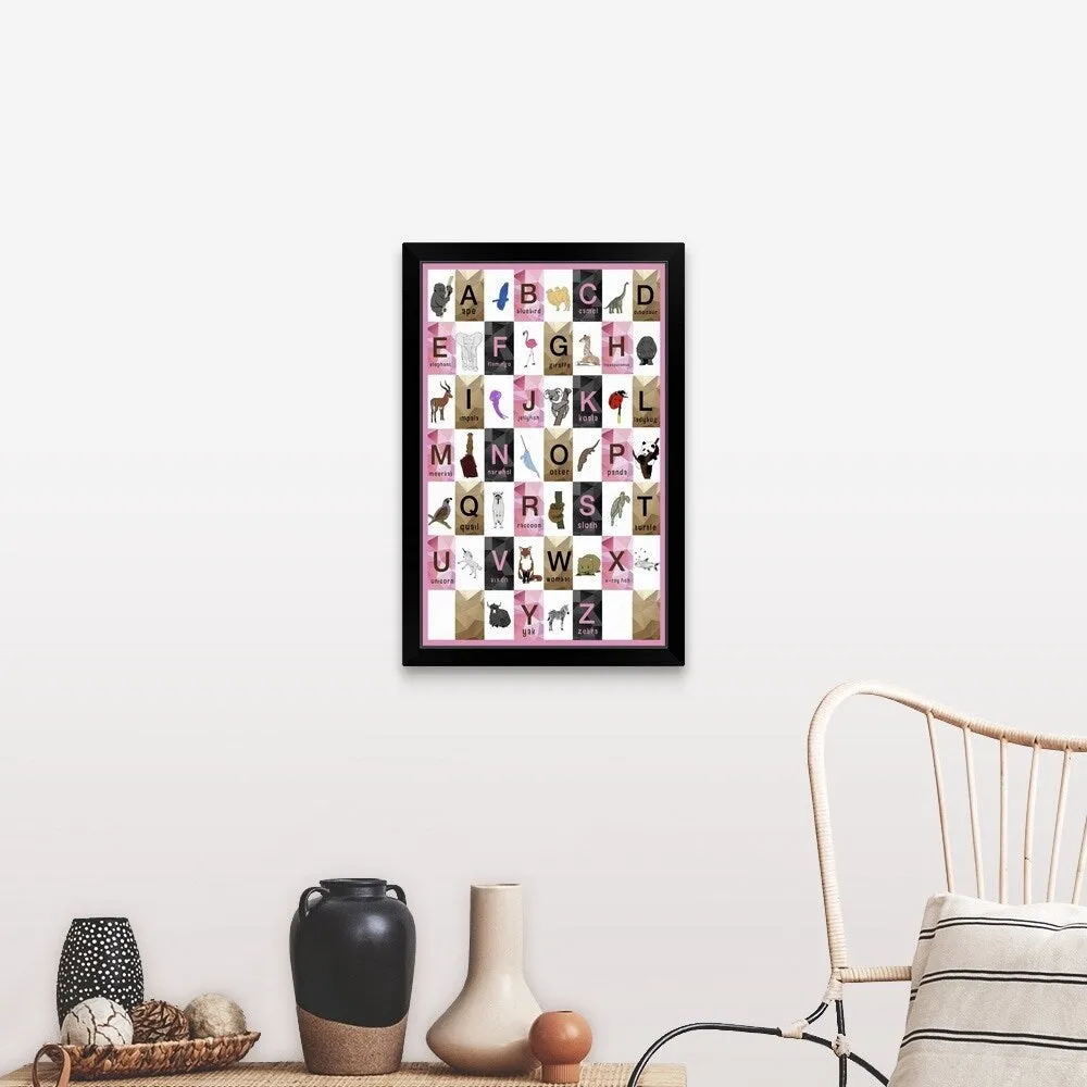 "Alphabet Girls Room" Black Framed Print