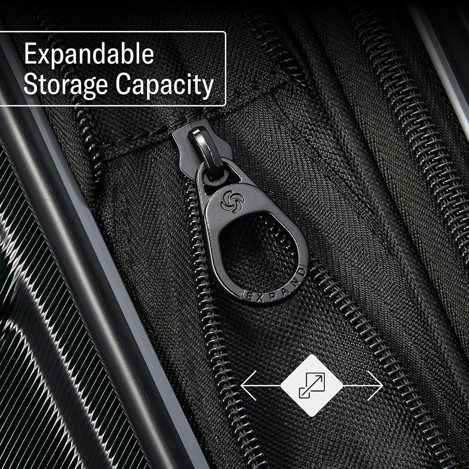 Samsonite Omni 2 Carry-On Hardside Luggage with 360 Spinner Wheels - Scratch Resistant Hardshell - TSA, Airline-Approved - Expandable Polycarbonate Shell for Lightweight Travel - Midnight Black
