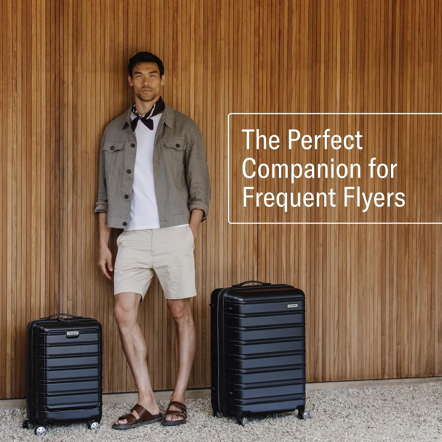 Samsonite Omni 2 Carry-On Hardside Luggage with 360 Spinner Wheels - Scratch Resistant Hardshell - TSA, Airline-Approved - Expandable Polycarbonate Shell for Lightweight Travel - Midnight Black