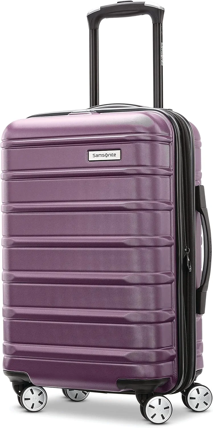 Samsonite Omni 2 Carry-On Hardside Luggage with 360 Spinner Wheels - Scratch Resistant Hardshell - TSA, Airline-Approved - Expandable Polycarbonate Shell for Lightweight Travel - Purple