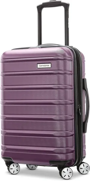 Samsonite Omni 2 Carry-On Hardside Luggage with 360 Spinner Wheels - Scratch Resistant Hardshell - TSA, Airline-Approved - Expandable Polycarbonate Shell for Lightweight Travel - Purple