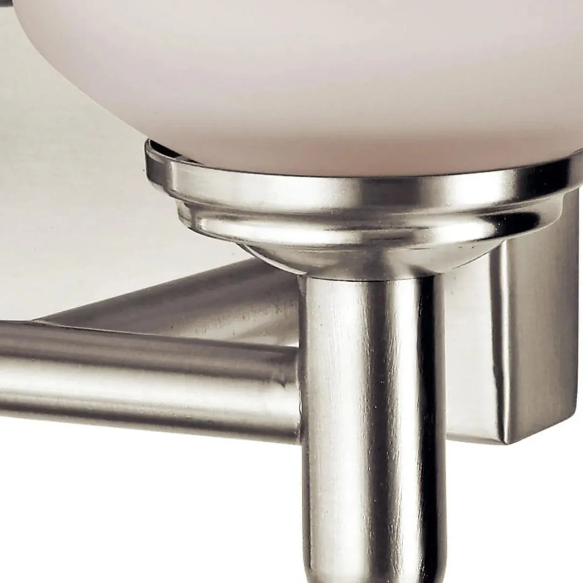 Shailene 30 In 4-Lights Bathroom Vanity Light With Clear Satin Etched Glass, Brushed Nickel Finish