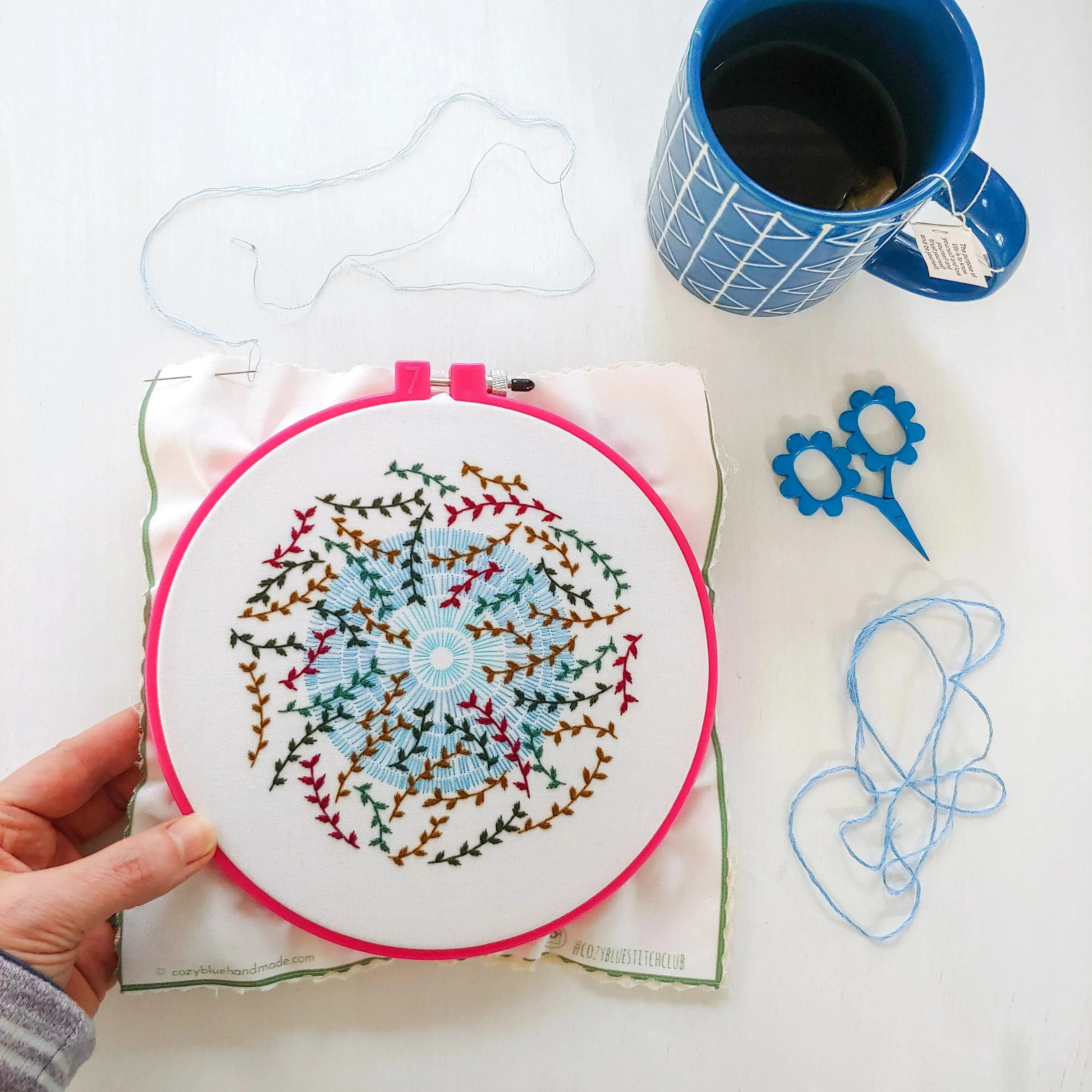 Sky Song Embroidery Kit - Cozyblue Handmade
