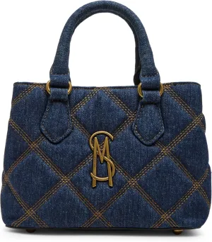 Steve Madden Mickie Mini Topstitch Satchel, Blue