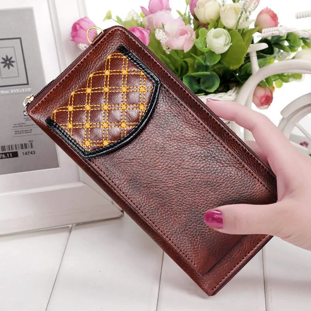 THE CLOWNFISH Synthetic Classy Womens Wallet (Brownblack)