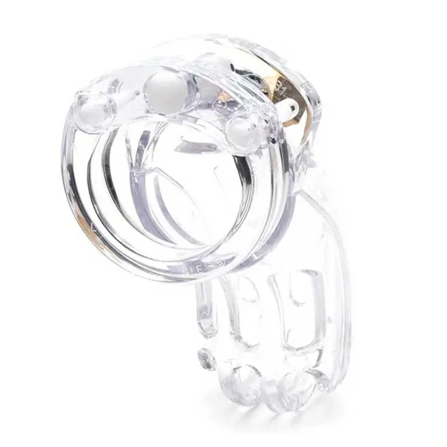 The Curve 3.75 Inch Clear Chastity Cock Cage Kit by CB-X