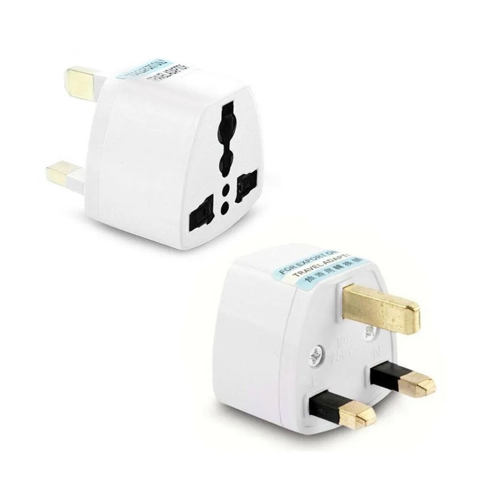UK Power Plug Adapter 2 pin Converter (AU/US/EU Universal to UK)