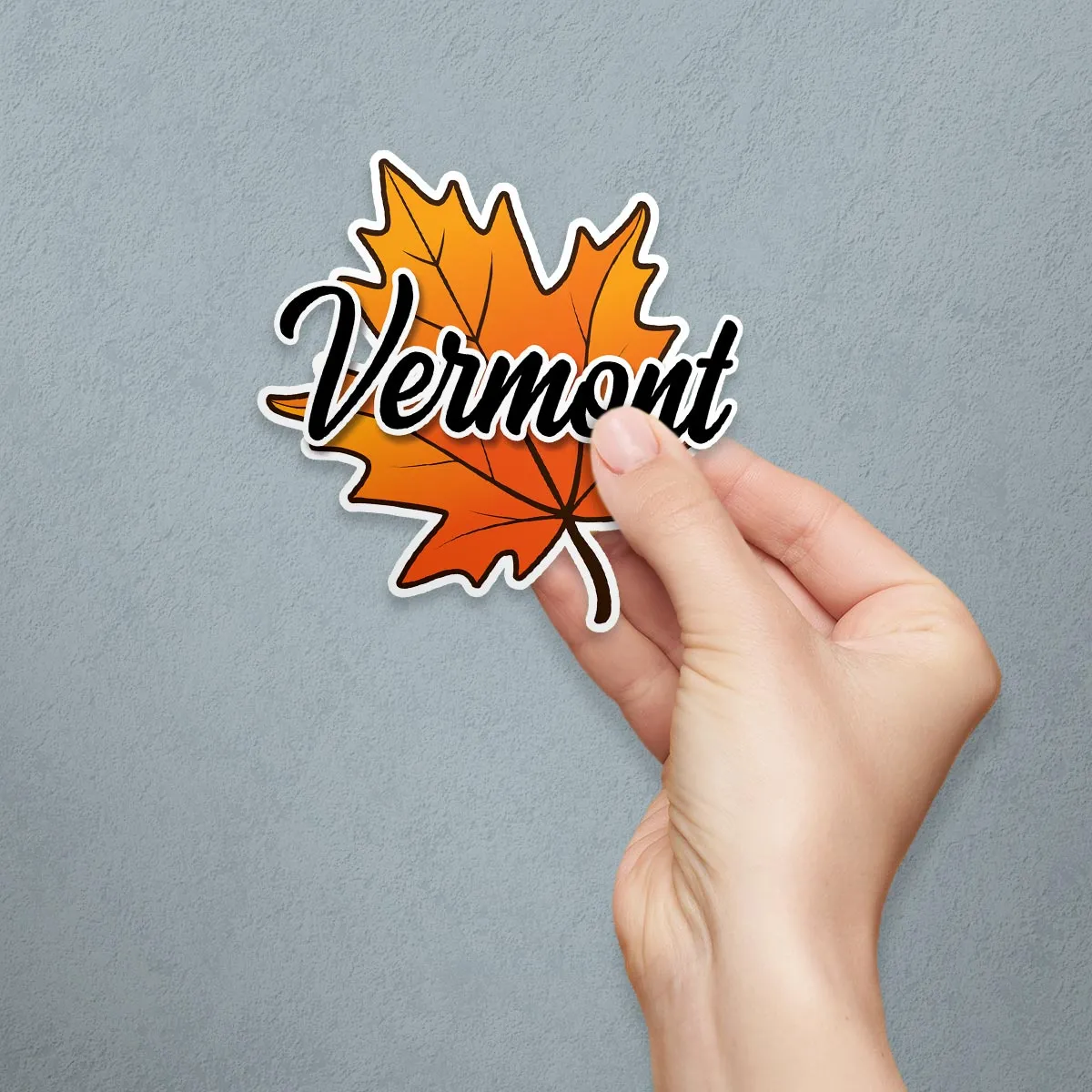 Vermont Autumn Leaf Die Cut Vinyl Sticker