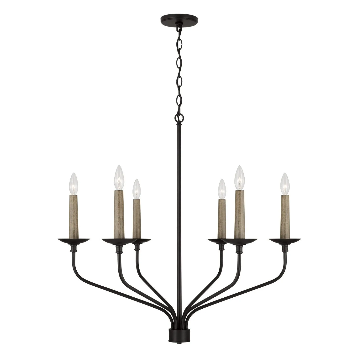 Wilder 6-Light Chandelier in Matte Black
