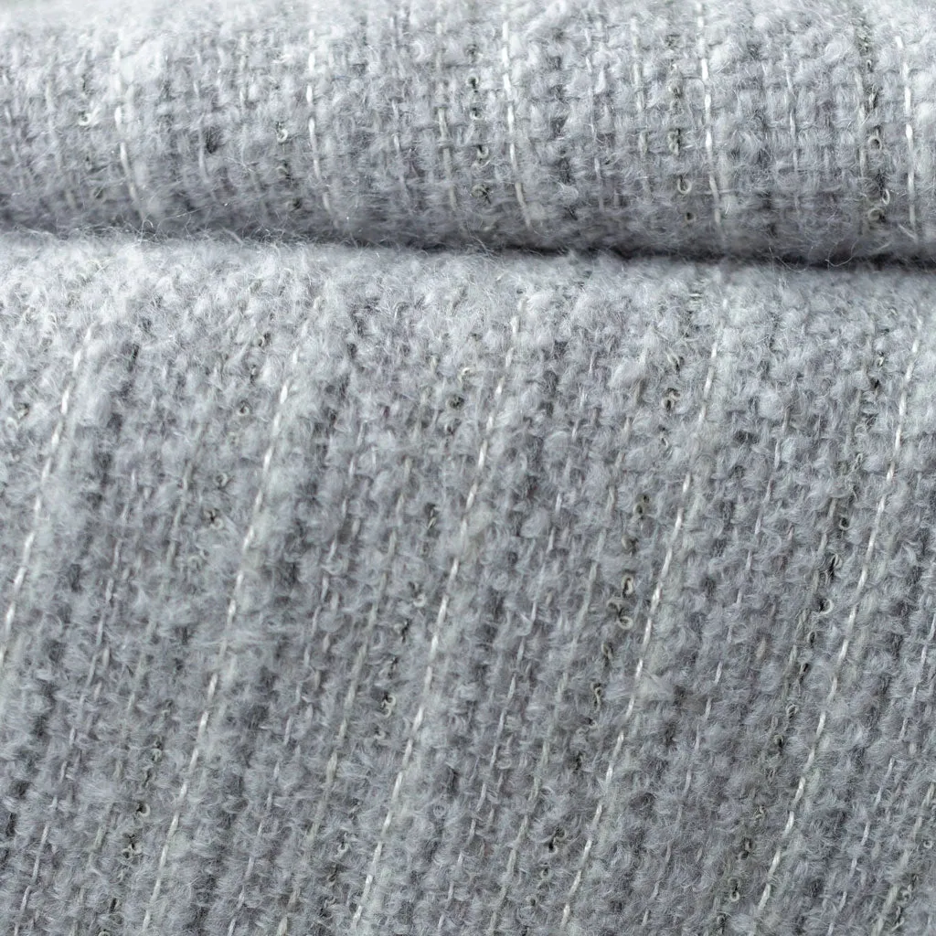 Windswept Fog Handwoven Multi-Fiber Throw